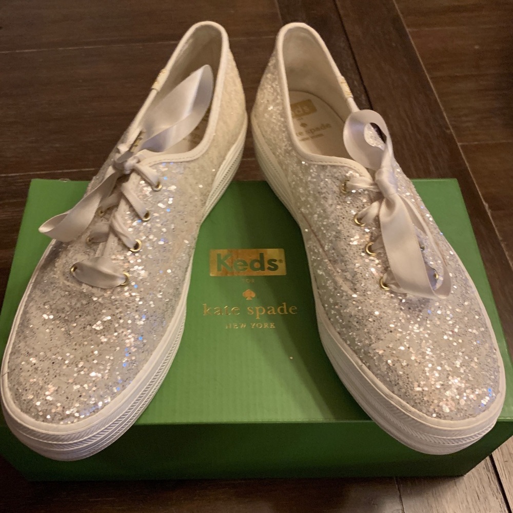 Like New Kate Spade x Keds Glitter Sneakers